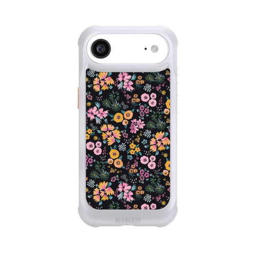 Apple iPhone Air NIVOmax Kleine bunte Blumen Schwarz 2