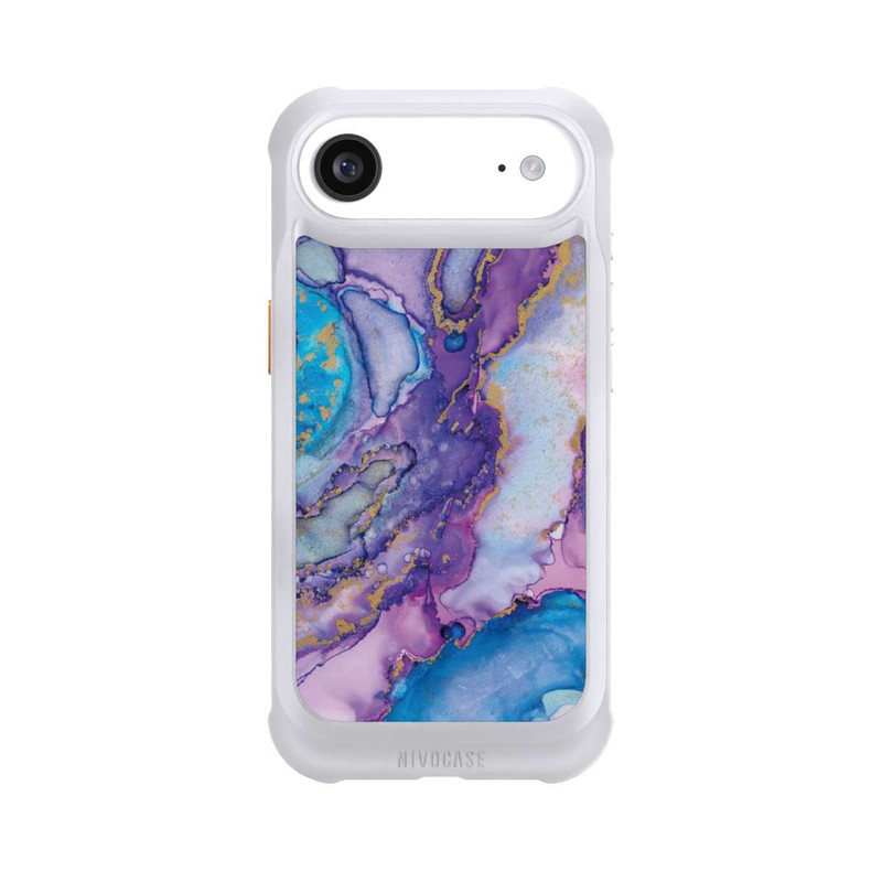 iPhone Air NIVOmax Encre tourbillonnante violette et bleue