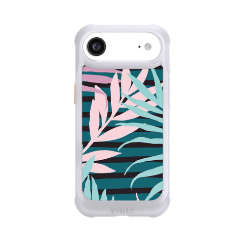 Apple iPhone Air NIVOmax Pastel Jungle Leaves Pink Teal Seamless