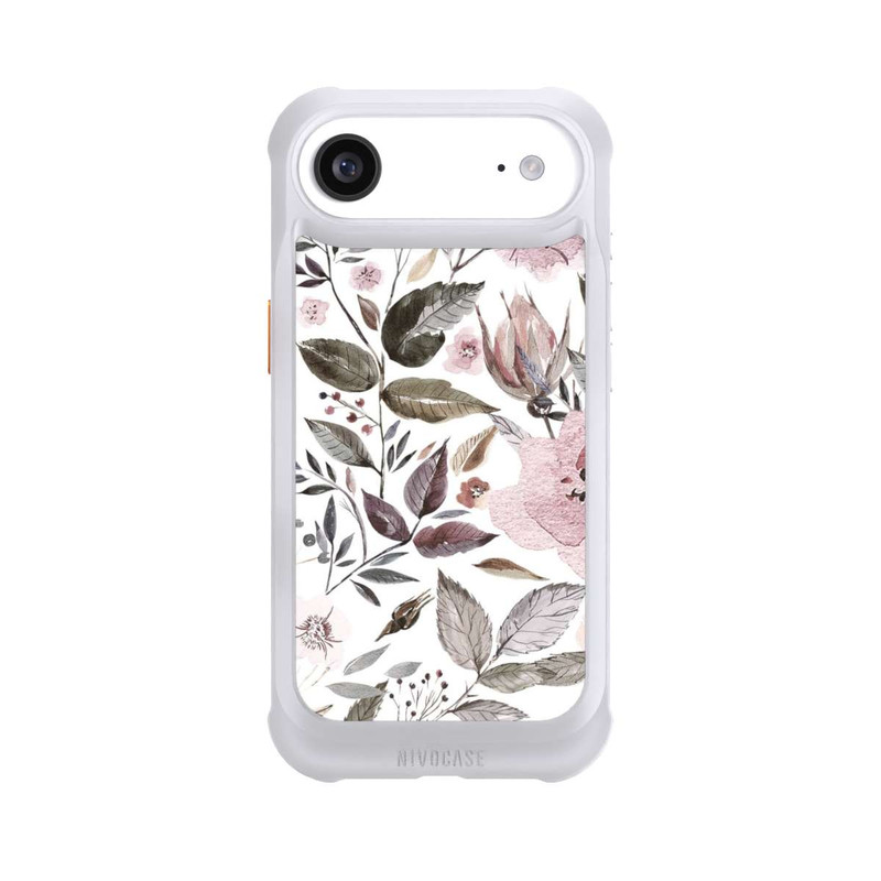 iPhone Air NIVOmax Aquarelle Fleurs Roses Brunes