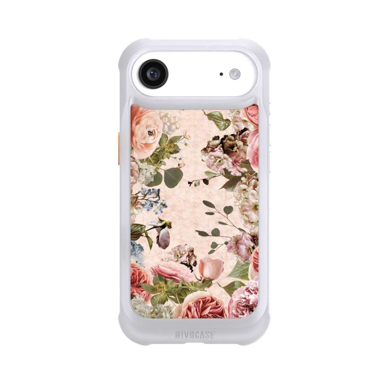 iPhone Air NIVOmax Cadre floral pivoines pastel