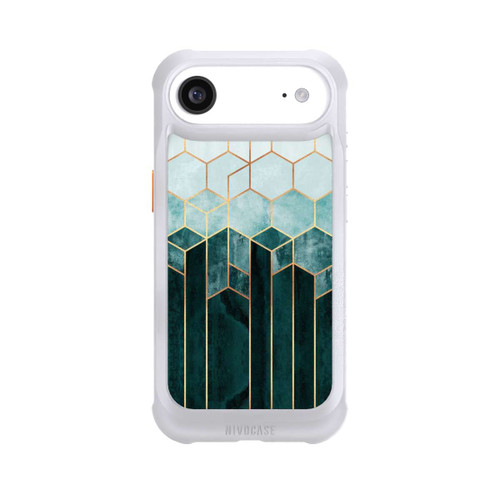 Apple iPhone Air NIVOmax Teal Hexagons