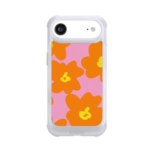 Apple iPhone Air NIVOmax Retro Blumenmuster Pink und Orange