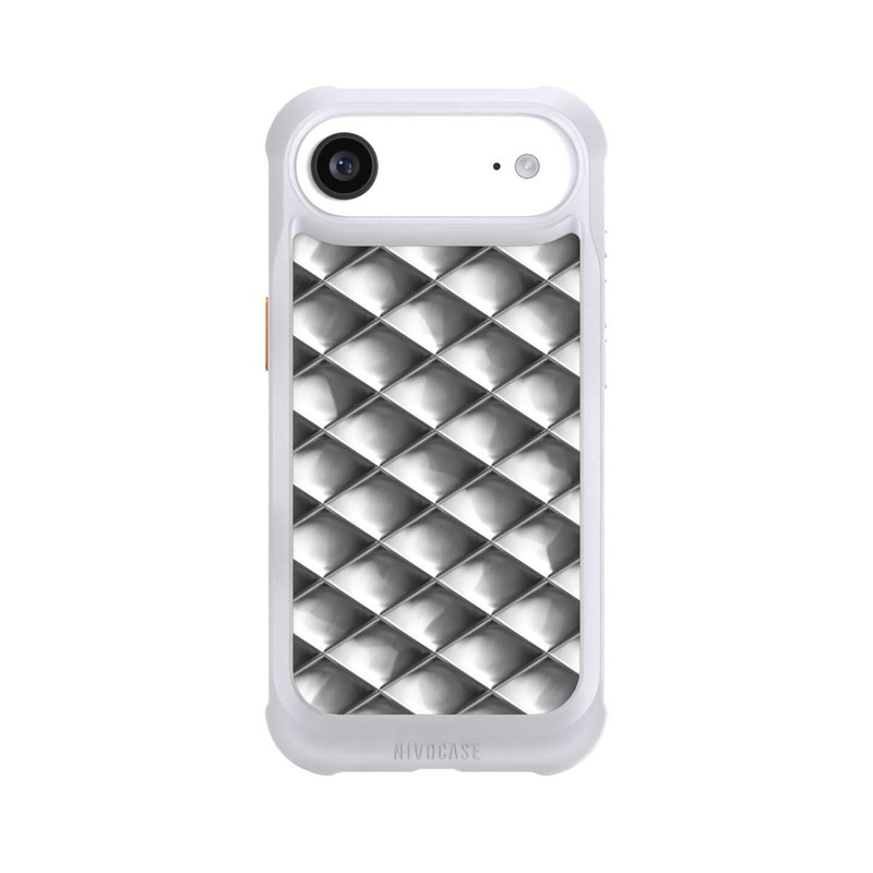 iPhone Air NIVOmax Glamour Silver Squares