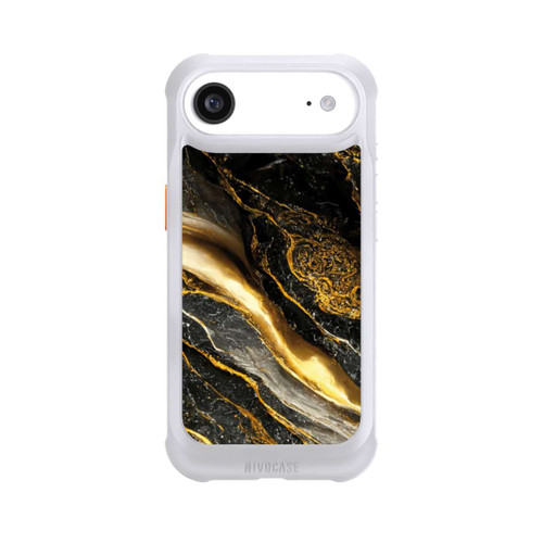 Apple iPhone Air NIVOmax Schwarze Marmor Goldschichten