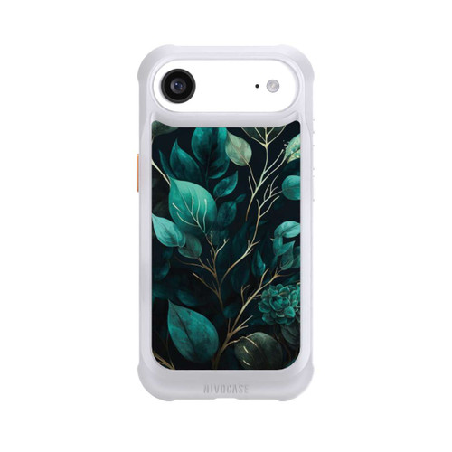Apple iPhone Air NIVOmax Grüne Eukalyptus Blätter mit dunklem Hintergrund mit KI