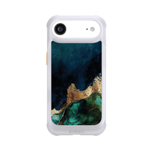 Apple iPhone Air NIVOmax Petrolblau mit Gold