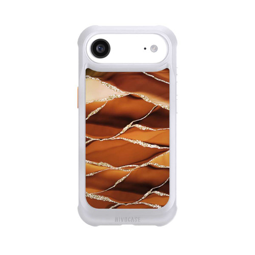 Apple iPhone Air NIVOmax Brown Marble Stripes Glitter Look