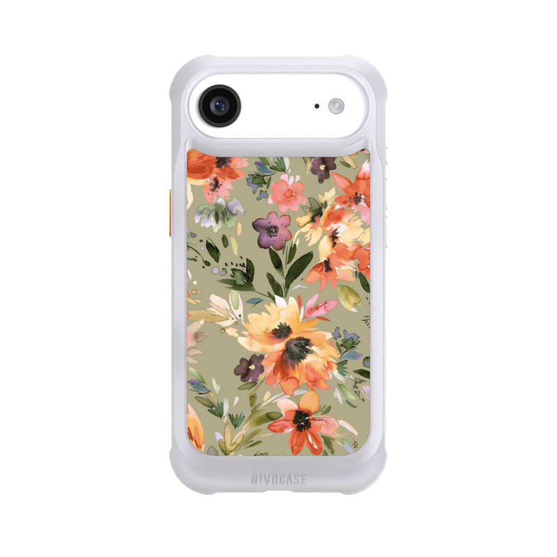 iPhone Air NIVOmax Malerische tropische Blumen Salbeigrün
