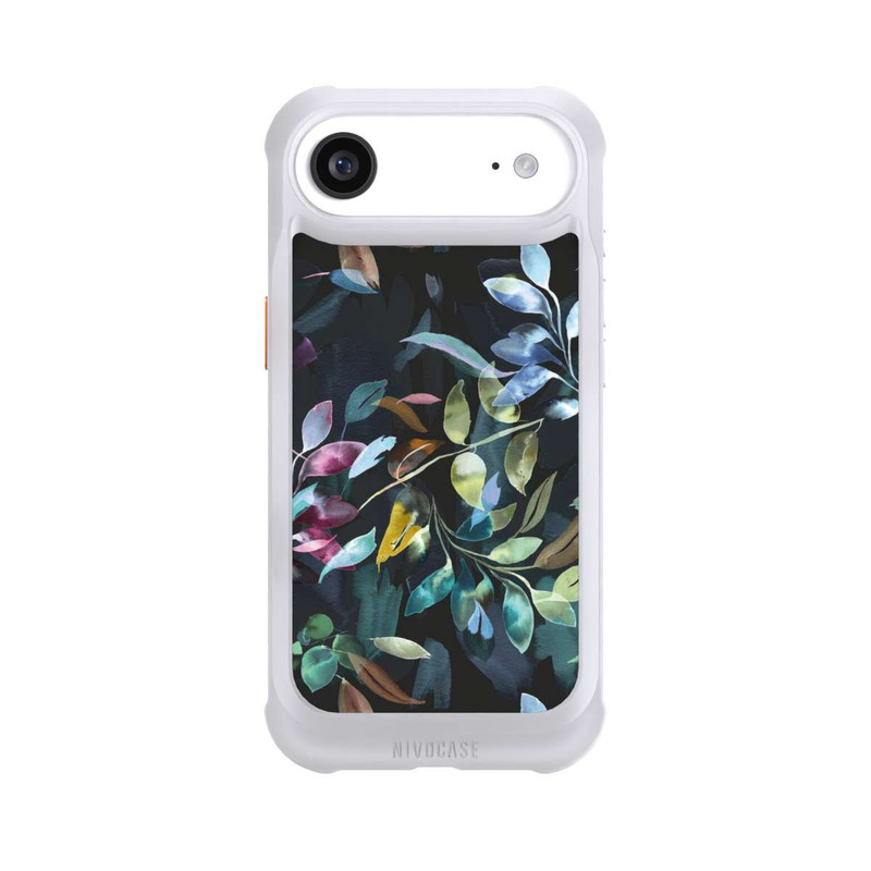 iPhone Air NIVOmax Mystische Aquarellblätter schwarz