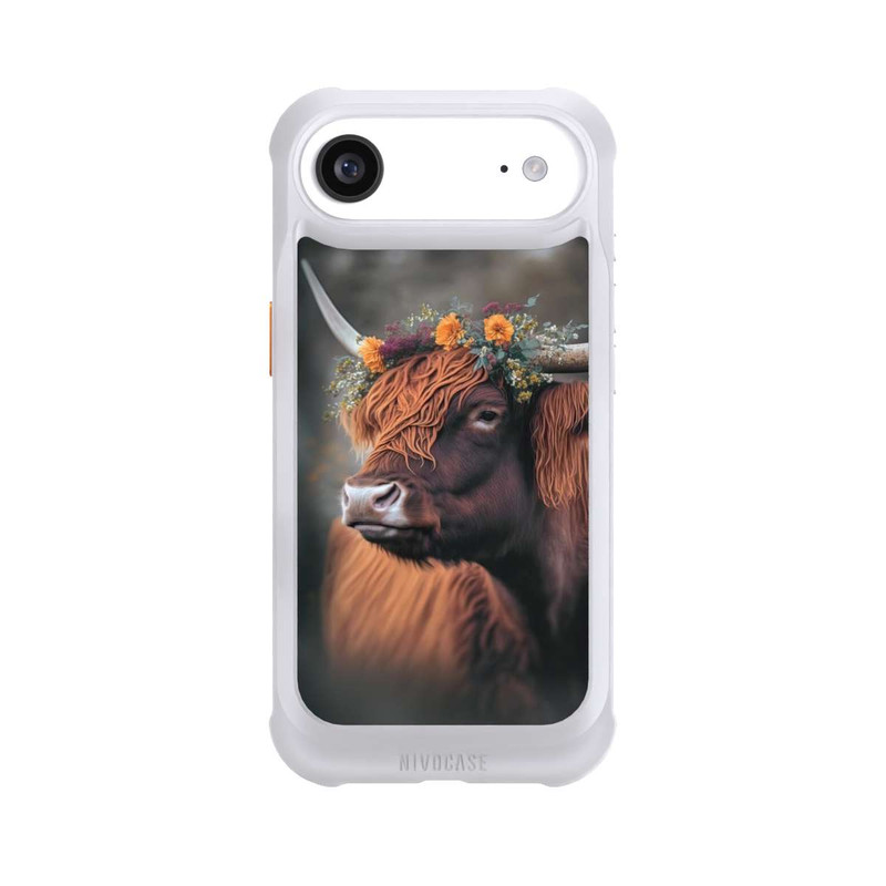 iPhone Air NIVOmax Hochland Rind mit Blumen mit KI