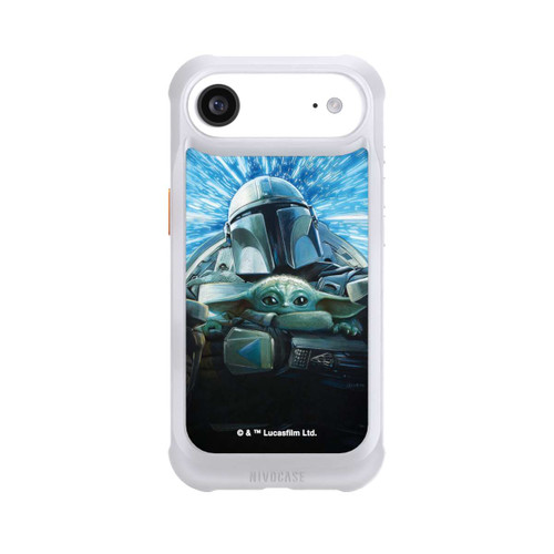 Apple iPhone Air NIVOmax Grogu und Mando fliegen blau