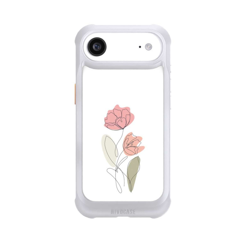 iPhone Air NIVOmax Blume Line Art Rot