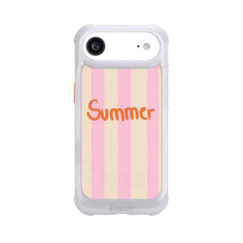 Apple iPhone Air NIVOmax Summer- Rosa und Orange Streifen Hintergrund