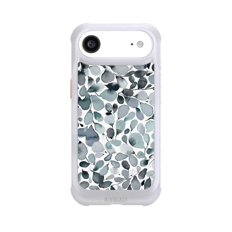 iPhone Air NIVOmax Eucalyptus Watercolor Leaves Grey