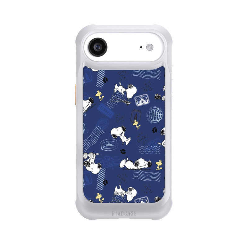 iPhone Air NIVOmax Peanuts Travel Stamps Pattern Blue