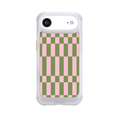 Apple iPhone Air NIVOmax Sage and Pink Checked Pattern Theme