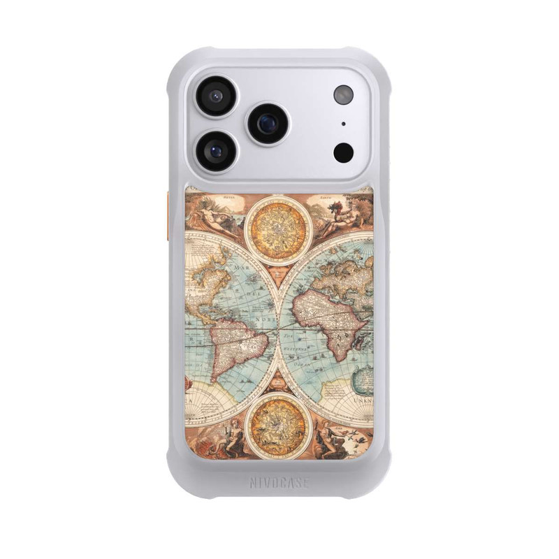 iPhone 17 Pro NIVOmax Carte du Monde Ancienne