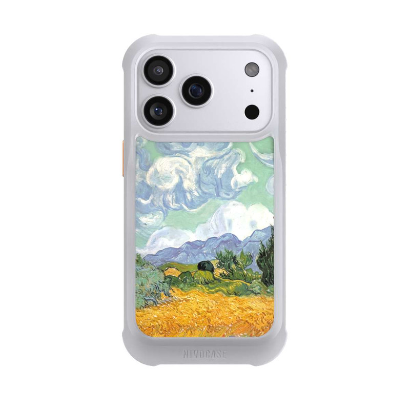 iPhone 17 Pro NIVOmax Weizenfeld mit Zypressen