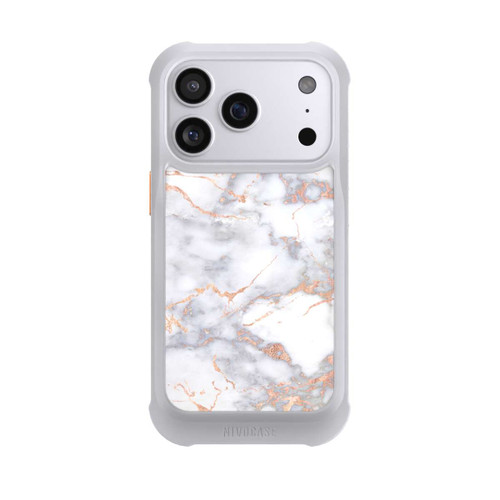 Apple iPhone 17 Pro NIVOmax Weißer und goldener Marmorlook