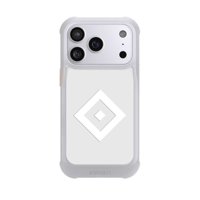 iPhone 17 Pro NIVOmax Rauten Logo auf HSV Grau