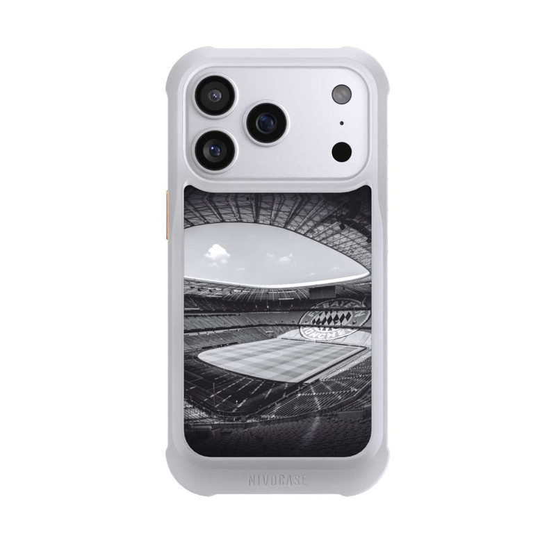 iPhone 17 Pro NIVOmax Stade FC Bayern - Noir Blanc