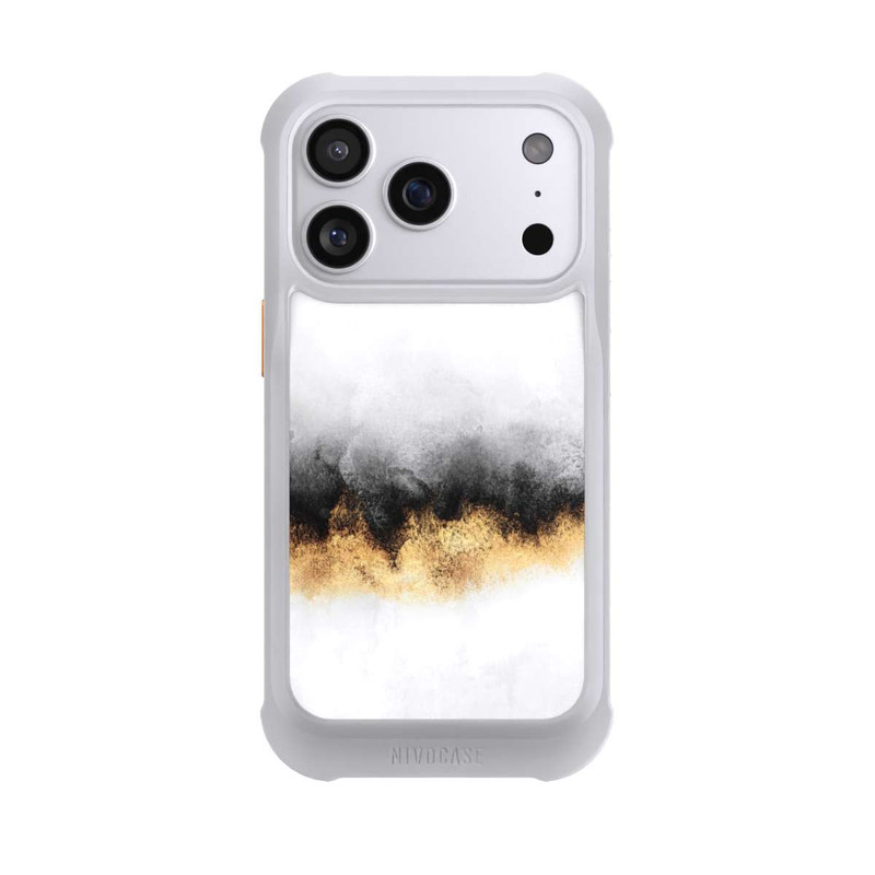 iPhone 17 Pro NIVOmax Grauer Himmelstaub Golddruck