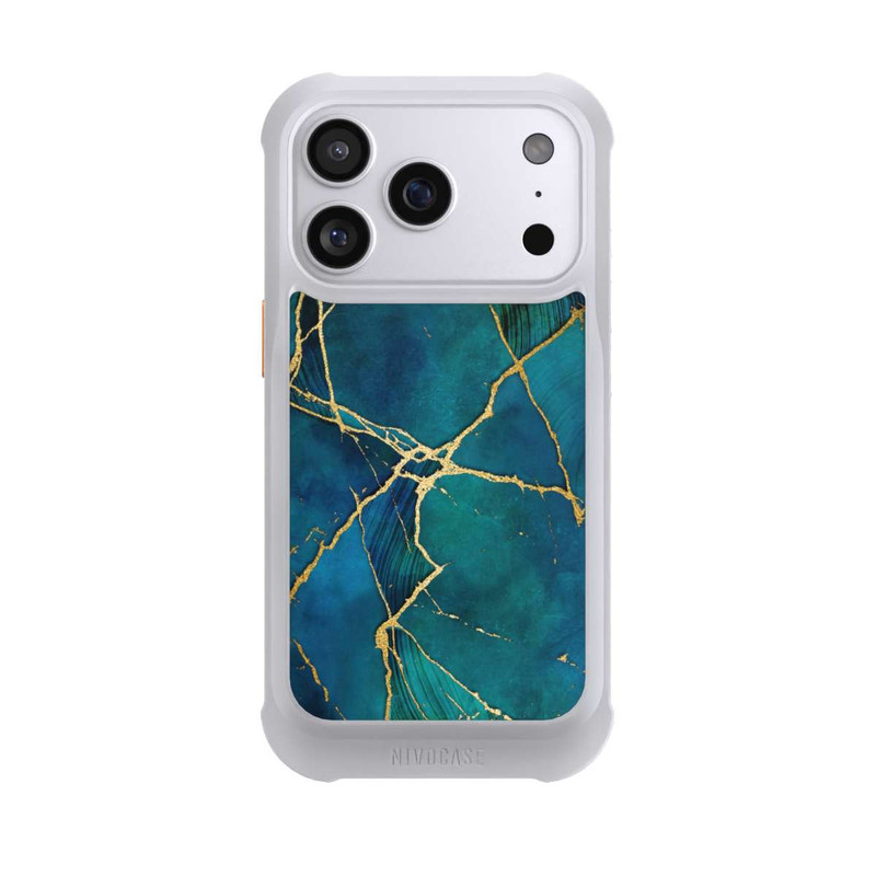 iPhone 17 Pro NIVOmax Mineralischer Glamourlook Blaugold
