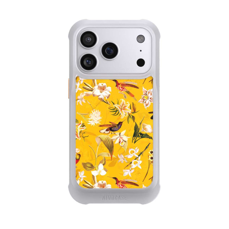 iPhone 17 Pro NIVOmax Kolibrimuster gelb