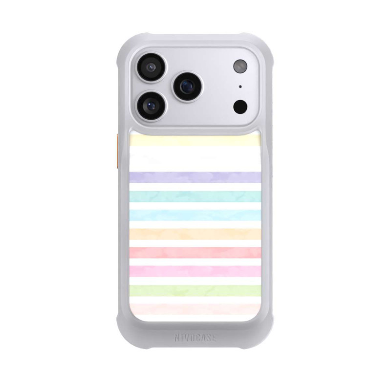 iPhone 17 Pro NIVOmax Regenbogenfarbene Streifen