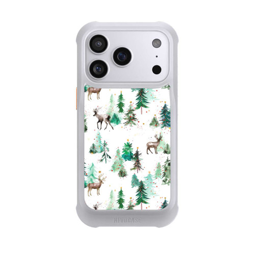 Apple iPhone 17 Pro NIVOmax Hirsche und Winterweihnachtsbäume