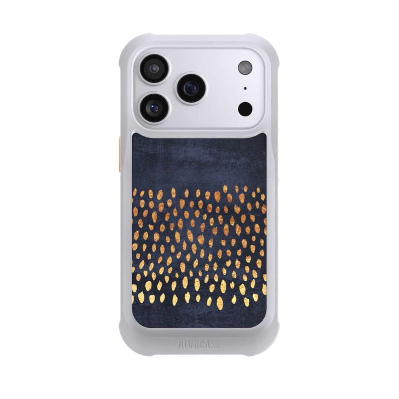 iPhone 17 Pro NIVOmax Muster Gold und Marine