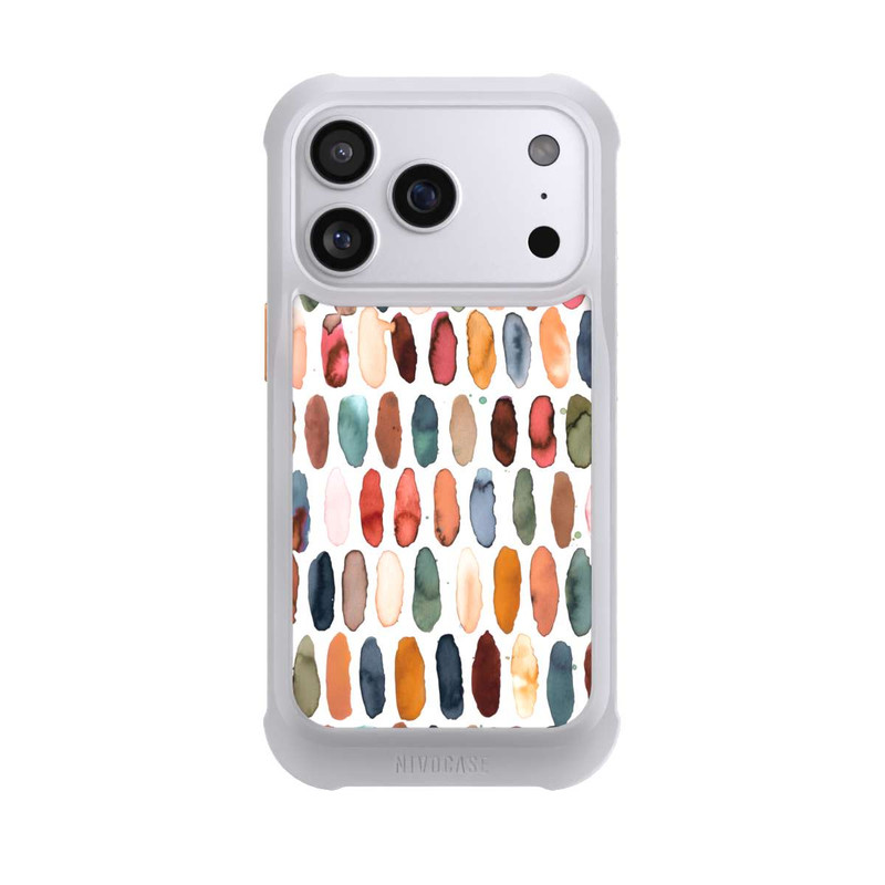 iPhone 17 Pro NIVOmax Aquarellstriche aus mineralischem Terrakotta