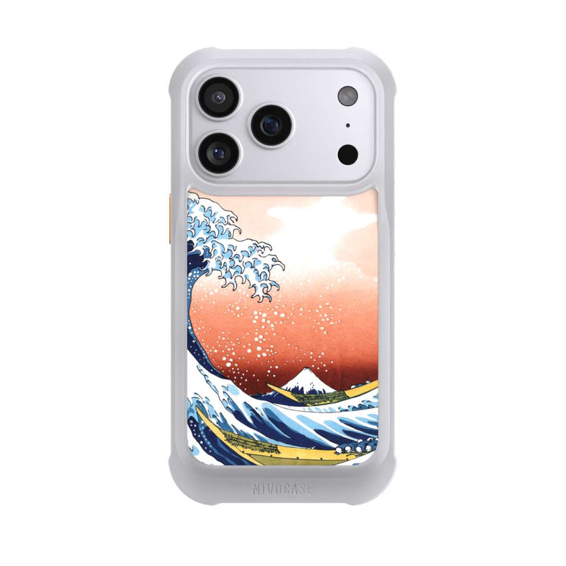 iPhone 17 Pro NIVOmax Kanagawa Wave with red background