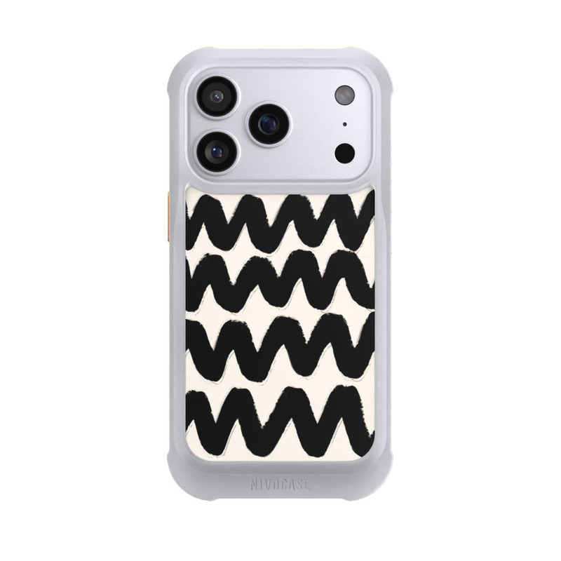 iPhone 17 Pro NIVOmax Vagues Noires Pattern