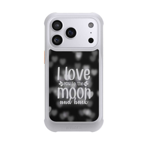 Apple iPhone 17 Pro NIVOmax I Love You to The Moon And Back Black Hearts