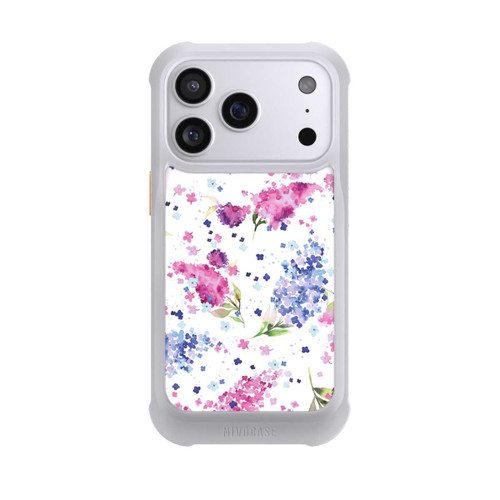 Apple iPhone 17 Pro NIVOmax Hortensias Floraux Lilas Rose
