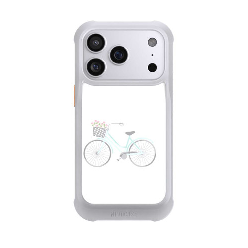 Apple iPhone 17 Pro NIVOmax Retro Fahrrad weißer Hintergrund 