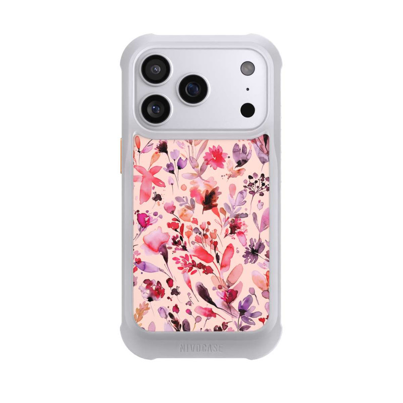 iPhone 17 Pro NIVOmax Künstlerische Blumen Viva Magenta