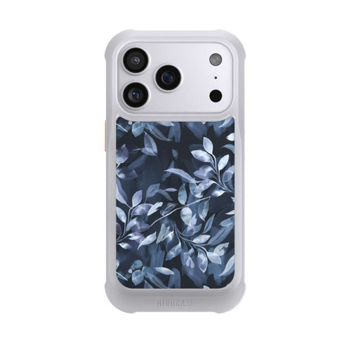Apple iPhone 17 Pro NIVOmax Mystische Aquarellblätter marineblau