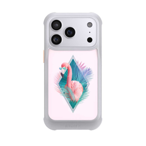 Apple iPhone 17 Pro NIVOmax Tropical Leaves Flamingo