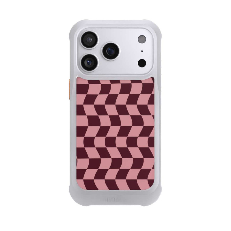 iPhone 17 Pro NIVOmax Schachbrett Rot-Rosa