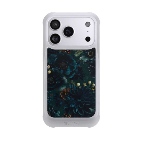 Apple iPhone 17 Pro NIVOmax Blumenmuster Grün und Blau