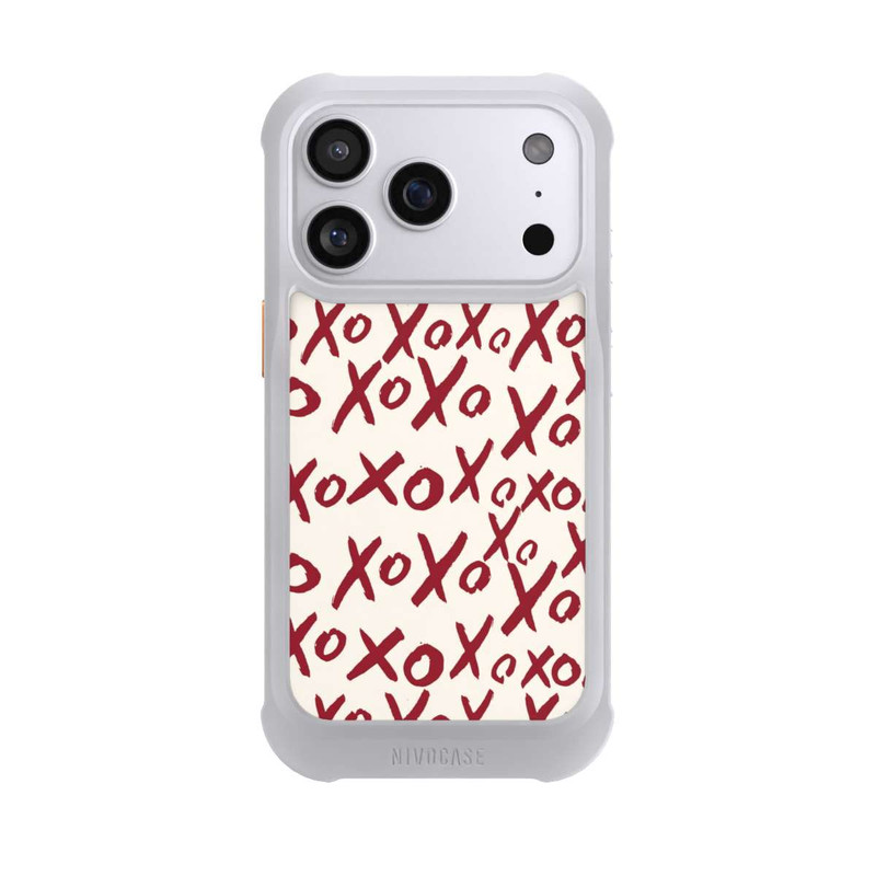 iPhone 17 Pro NIVOmax XOXO Love Pattern Beige
