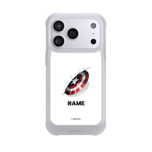 Apple iPhone 17 Pro NIVOmax Captain America Shield Personalisierbar