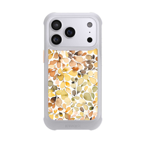 Apple iPhone 17 Pro NIVOmax Eukalyptus Aquarellblätter Braun Herbst