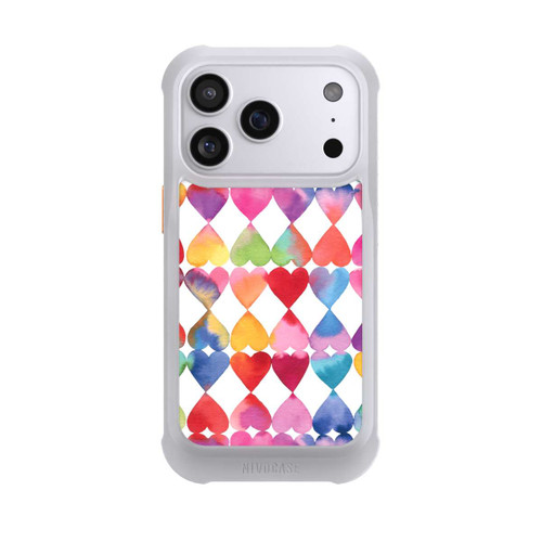 Apple iPhone 17 Pro NIVOmax Buntes Herz Watercolor Muster