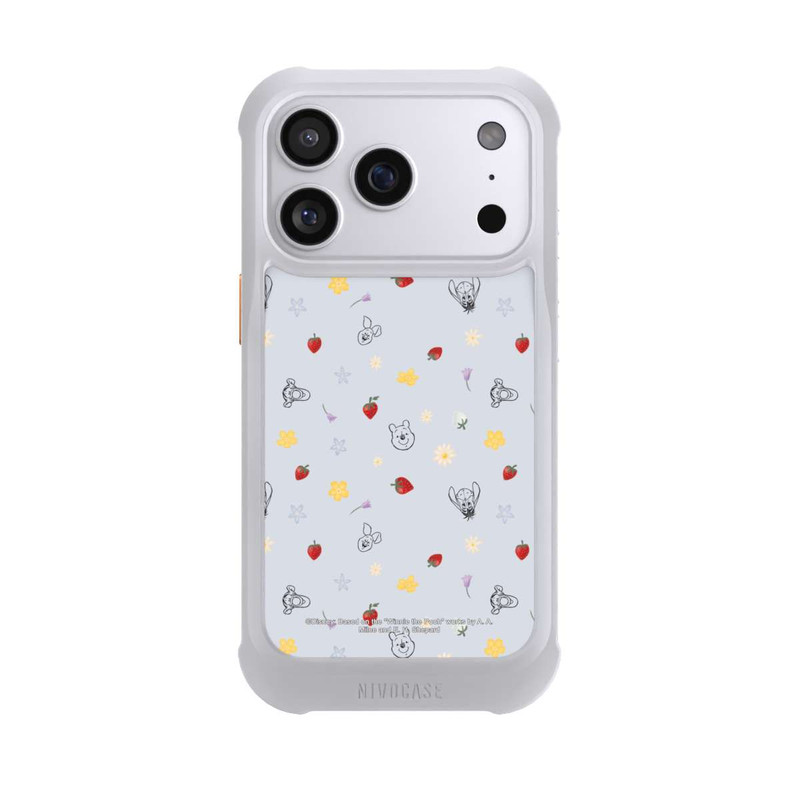 iPhone 17 Pro NIVOmax Winnie Puuh und Freunde Erdbeer Muster Blau
