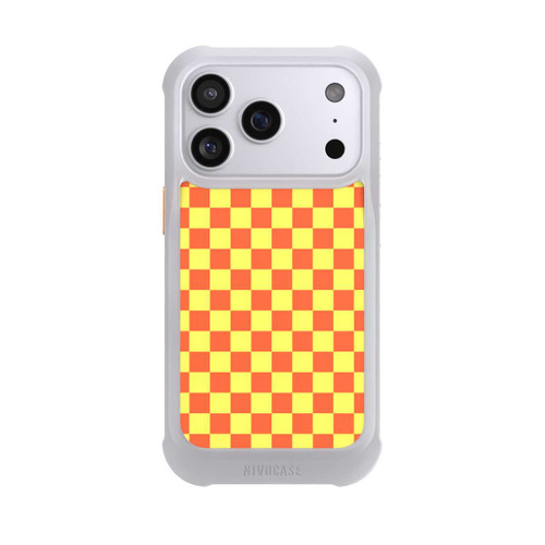 Apple iPhone 17 Pro NIVOmax Schachbrett Orange Gelb