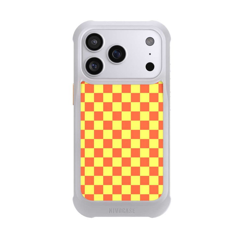 iPhone 17 Pro NIVOmax Schachbrett Orange Gelb